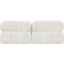 Meridian Ames Cream Boucle Fabric Modular Sofa IMAGE 3
