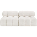 Meridian Ames Cream Boucle Fabric Modular Sofa IMAGE 4