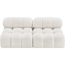 Meridian Ames Cream Boucle Fabric Modular Sofa IMAGE 5