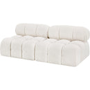Meridian Ames Cream Boucle Fabric Modular Sofa IMAGE 6