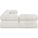 Meridian Ames Cream Boucle Fabric Modular Sectional IMAGE 7