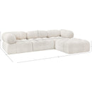 Meridian Ames Cream Boucle Fabric Modular Sectional IMAGE 15