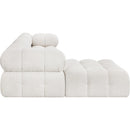 Meridian Ames Cream Boucle Fabric Modular Sectional IMAGE 7
