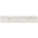 Meridian Ames Cream Boucle Fabric Modular Sectional IMAGE 3