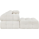 Meridian Ames Cream Boucle Fabric Modular Sectional IMAGE 7