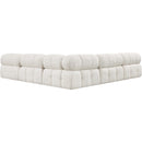 Meridian Ames Cream Boucle Fabric Modular Sectional IMAGE 3