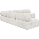 Meridian Ames Cream Boucle Fabric Modular Sectional IMAGE 6