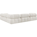 Meridian Ames Cream Boucle Fabric Modular Sectional IMAGE 3