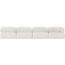Meridian Ames Cream Boucle Fabric Modular Sectional IMAGE 3