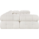 Meridian Ames Cream Boucle Fabric Modular Sectional IMAGE 7