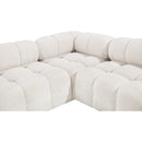 Meridian Ames Cream Boucle Fabric Modular Sectional IMAGE 9