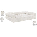 Meridian Ames Cream Boucle Fabric Modular Sectional IMAGE 10