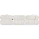 Meridian Ames Cream Boucle Fabric Modular Sectional IMAGE 3