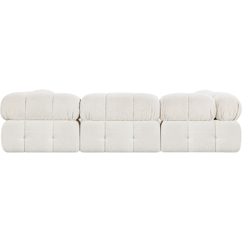 Meridian Ames Cream Boucle Fabric Modular Sectional IMAGE 3