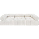 Meridian Ames Cream Boucle Fabric Modular Sectional IMAGE 4