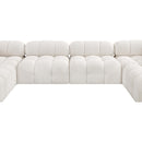 Meridian Ames Cream Boucle Fabric Modular Sectional IMAGE 10