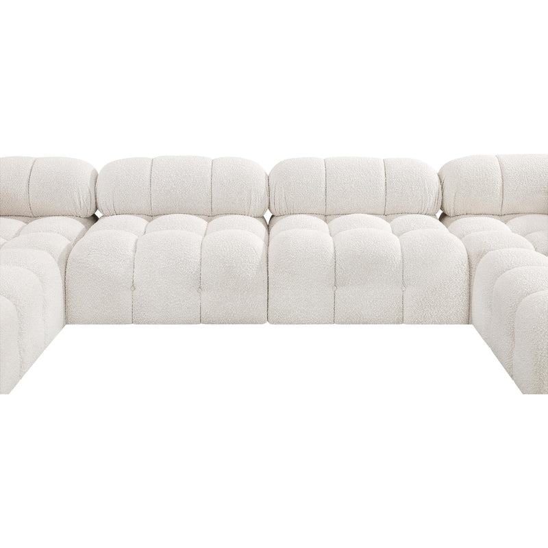 Meridian Ames Cream Boucle Fabric Modular Sectional IMAGE 10