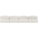 Meridian Ames Cream Boucle Fabric Modular Sectional IMAGE 3