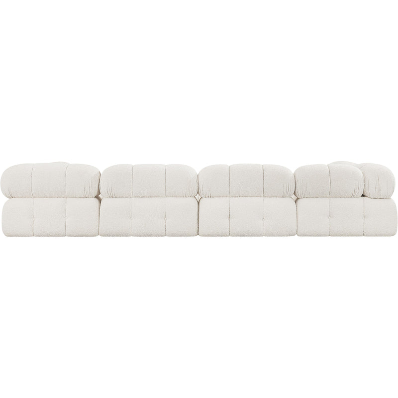 Meridian Ames Cream Boucle Fabric Modular Sectional IMAGE 3