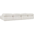 Meridian Ames Cream Boucle Fabric Modular Sectional IMAGE 6