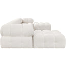 Meridian Ames Cream Boucle Fabric Modular Sectional IMAGE 7