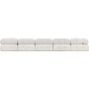 Meridian Ames Cream Boucle Fabric Modular Sectional IMAGE 3