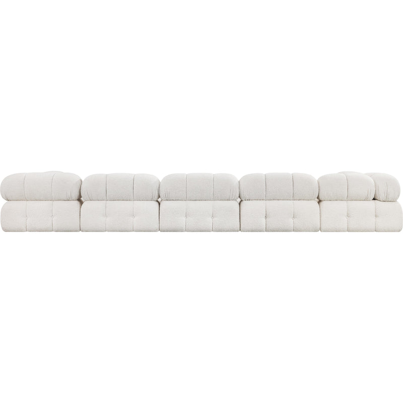 Meridian Ames Cream Boucle Fabric Modular Sectional IMAGE 3