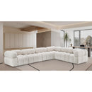 Meridian Ames Cream Boucle Fabric Modular Sectional IMAGE 2