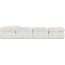 Meridian Ames Cream Boucle Fabric Modular Sectional IMAGE 3