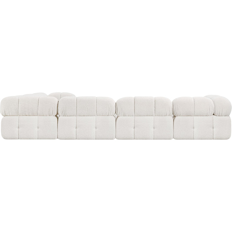 Meridian Ames Cream Boucle Fabric Modular Sectional IMAGE 3
