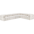 Meridian Ames Cream Boucle Fabric Modular Sectional IMAGE 4