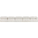 Meridian Ames Cream Boucle Fabric Modular Sectional IMAGE 3