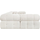 Meridian Ames Cream Boucle Fabric Modular Sectional IMAGE 7