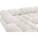 Meridian Ames Cream Boucle Fabric Modular Sectional IMAGE 10
