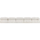 Meridian Ames Cream Boucle Fabric Modular Sectional IMAGE 3