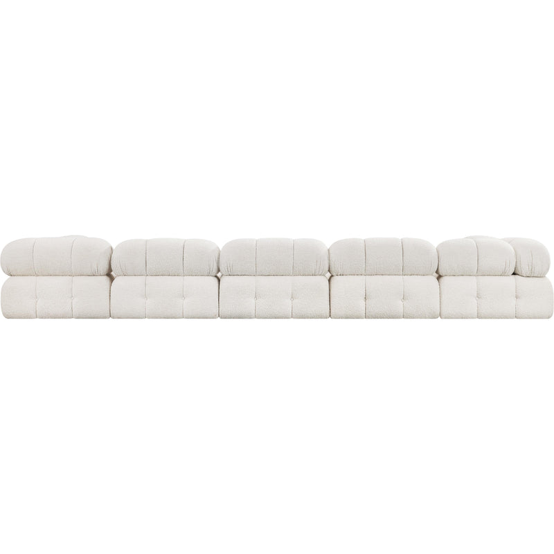 Meridian Ames Cream Boucle Fabric Modular Sectional IMAGE 3