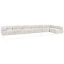 Meridian Ames Cream Boucle Fabric Modular Sectional IMAGE 15