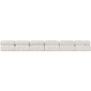Meridian Ames Cream Boucle Fabric Modular Sectional IMAGE 3