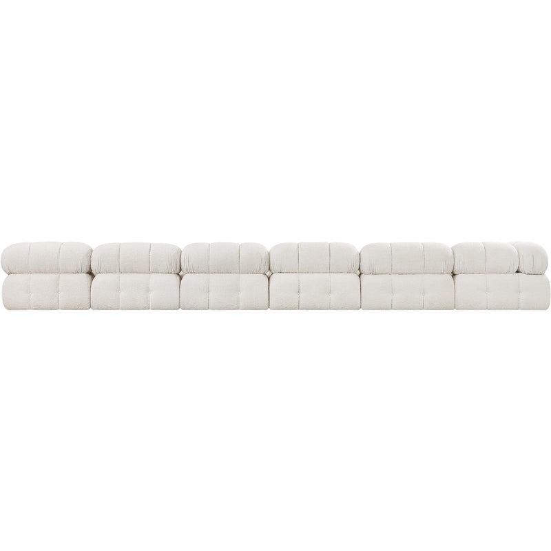 Meridian Ames Cream Boucle Fabric Modular Sectional IMAGE 3