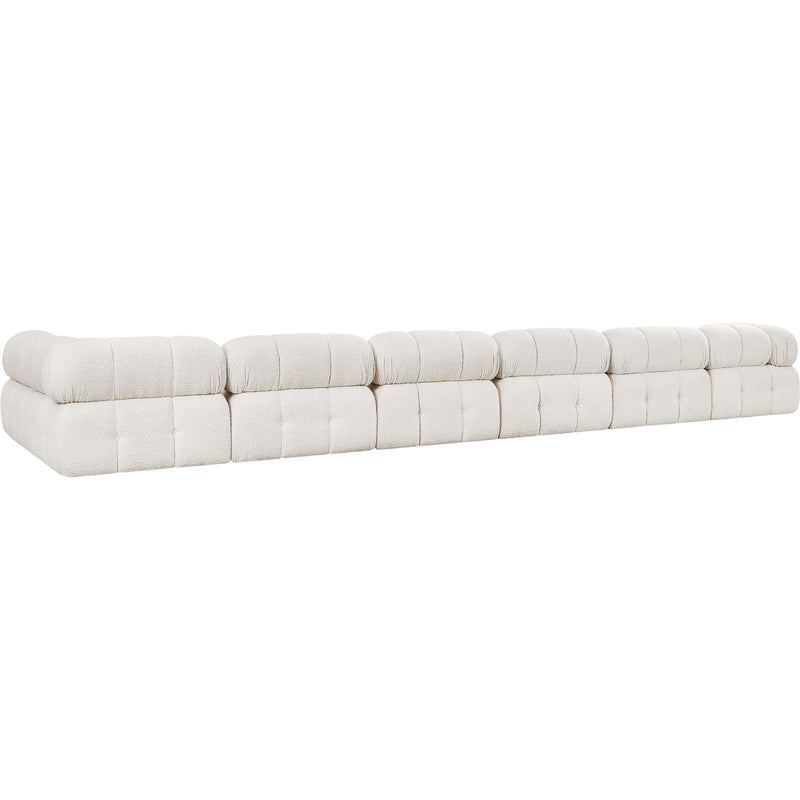 Meridian Ames Cream Boucle Fabric Modular Sectional IMAGE 6