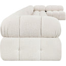 Meridian Ames Cream Boucle Fabric Modular Sectional IMAGE 7