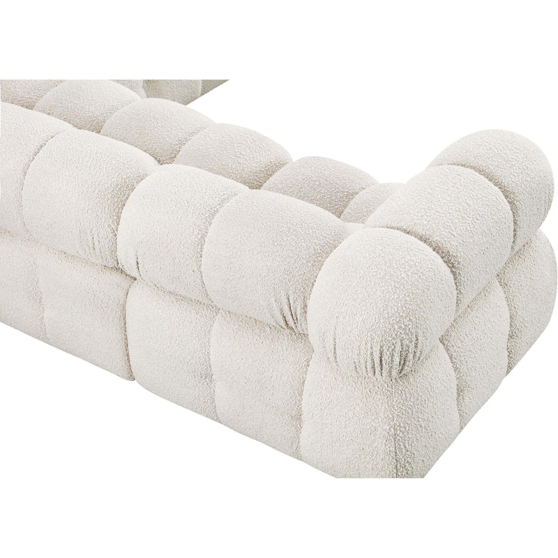 Meridian Ames Cream Boucle Fabric Modular Sectional IMAGE 15