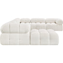Meridian Ames Cream Boucle Fabric Modular Sectional IMAGE 6