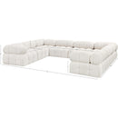 Meridian Ames Cream Boucle Fabric Modular Sectional IMAGE 16