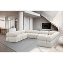 Meridian Ames Cream Boucle Fabric Modular Sectional IMAGE 2