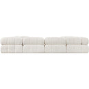 Meridian Ames Cream Boucle Fabric Modular Sectional IMAGE 3