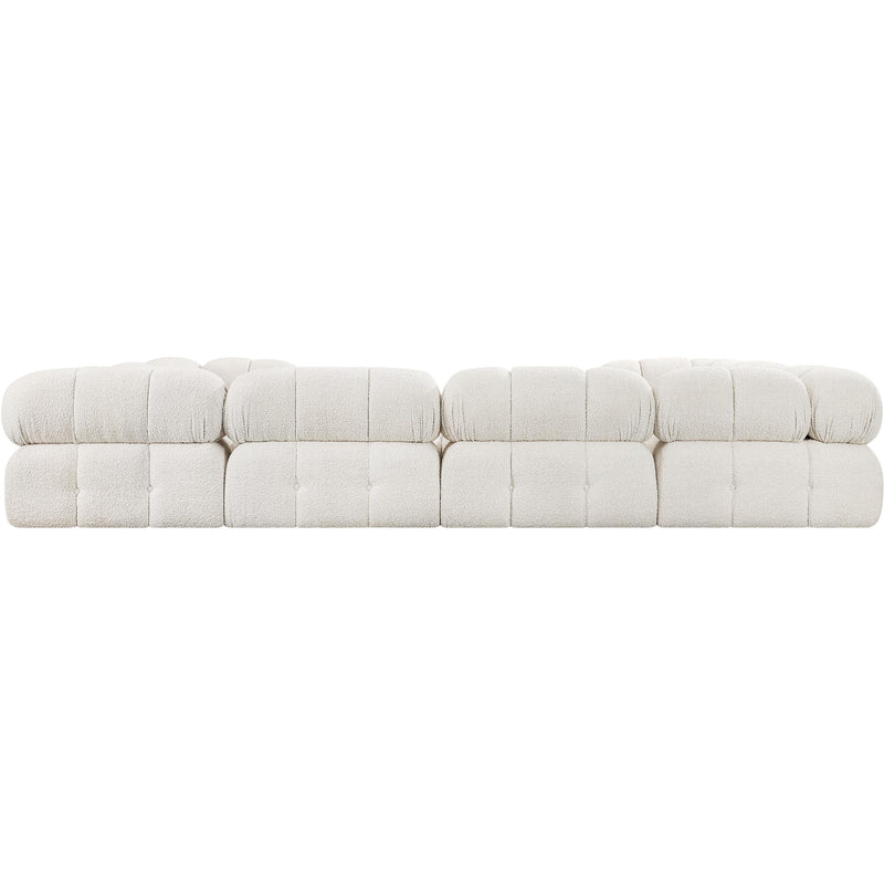 Meridian Ames Cream Boucle Fabric Modular Sectional IMAGE 3