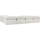 Meridian Ames Cream Boucle Fabric Modular Sectional IMAGE 6