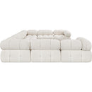 Meridian Ames Cream Boucle Fabric Modular Sectional IMAGE 7