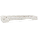 Meridian Ames Cream Boucle Fabric Modular Sectional IMAGE 12